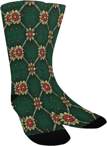 جوارب التنزه سيرًا على الأقدام بتصميم زهور زمردية - جوارب شتوية حرارية سميكة دافئة للأولاد والبنات الصغار للمدرسة، والارتداء اليومي والأنشطة الخارجية in Kuwait