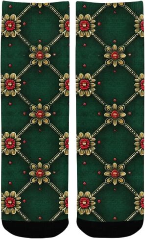 جوارب التنزه سيرًا على الأقدام بتصميم زهور زمردية - جوارب شتوية حرارية سميكة دافئة للأولاد والبنات الصغار للمدرسة، والارتداء اليومي والأنشطة الخارجية in Kuwait