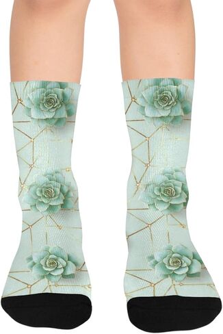 جوارب المشي لمسافات طويلة من البلاط الأخضر النضر - جوارب شتوية حرارية سميكة دافئة للأولاد والبنات الصغار للمدرسة، والارتداء اليومي والأنشطة الخارجية in Kuwait