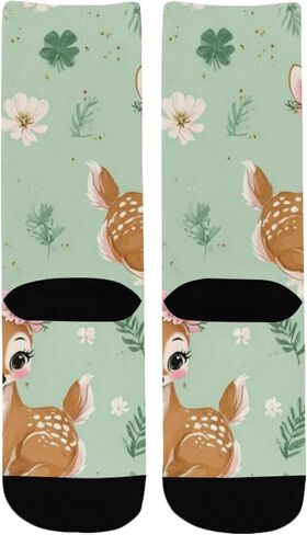 جوارب للتنزه سيرًا على الأقدام بطبعة زهور ظبي - جوارب شتوية حرارية سميكة دافئة للأولاد والبنات الصغار للمدرسة، والارتداء اليومي والأنشطة الخارجية in Kuwait