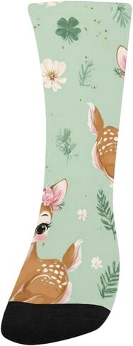 جوارب للتنزه سيرًا على الأقدام بطبعة زهور ظبي - جوارب شتوية حرارية سميكة دافئة للأولاد والبنات الصغار للمدرسة، والارتداء اليومي والأنشطة الخارجية in Kuwait