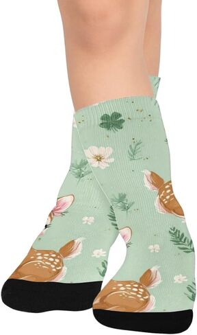 جوارب للتنزه سيرًا على الأقدام بطبعة زهور ظبي - جوارب شتوية حرارية سميكة دافئة للأولاد والبنات الصغار للمدرسة، والارتداء اليومي والأنشطة الخارجية in Kuwait