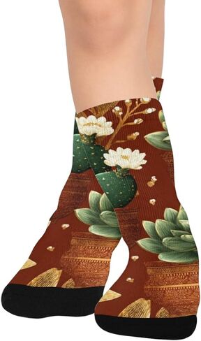 جوارب المشي لمسافات طويلة في حديقة صبار الصحراء الرجعية - جوارب شتوية حرارية سميكة دافئة للأولاد والبنات الصغار للمدرسة، والارتداء اليومي والأنشطة الخارجية in Kuwait