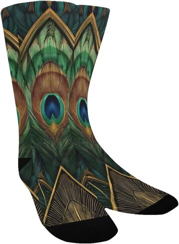 جوارب المشي لمسافات طويلة بلون أزرق مخضر على شكل زهرة اللوتس - جوارب شتوية حرارية سميكة دافئة للأولاد والبنات للمدرسة، والارتداء اليومي والأنشطة الخارجية in Kuwait