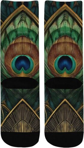 جوارب المشي لمسافات طويلة بلون أزرق مخضر على شكل زهرة اللوتس - جوارب شتوية حرارية سميكة دافئة للأولاد والبنات للمدرسة، والارتداء اليومي والأنشطة الخارجية in Kuwait