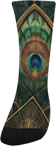 جوارب المشي لمسافات طويلة بلون أزرق مخضر على شكل زهرة اللوتس - جوارب شتوية حرارية سميكة دافئة للأولاد والبنات للمدرسة، والارتداء اليومي والأنشطة الخارجية in Kuwait