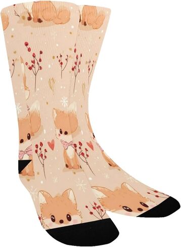 جوارب Art Cute Little Fox للمشي لمسافات طويلة - جوارب شتوية حرارية سميكة دافئة للأطفال الصغار للأولاد والبنات للمدرسة، والارتداء اليومي والأنشطة الخارجية in Kuwait