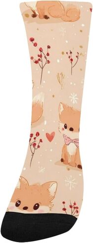 جوارب Art Cute Little Fox للمشي لمسافات طويلة - جوارب شتوية حرارية سميكة دافئة للأطفال الصغار للأولاد والبنات للمدرسة، والارتداء اليومي والأنشطة الخارجية in Kuwait