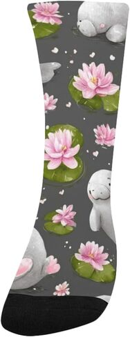 جوارب Lily Pad Manatees للمشي لمسافات طويلة - جوارب شتوية حرارية سميكة دافئة للأولاد والبنات للمدرسة، والارتداء اليومي والأنشطة الخارجية in Kuwait