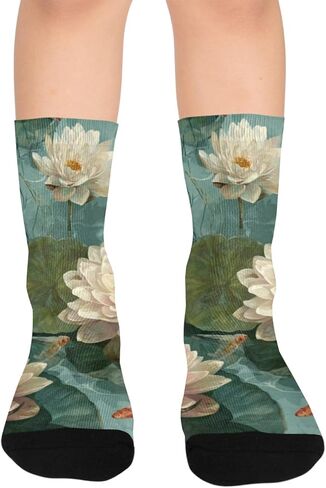 جوارب Green Lotus Art للمشي لمسافات طويلة - جوارب شتوية حرارية سميكة دافئة للأطفال الصغار للأولاد والبنات للمدرسة، والارتداء اليومي والأنشطة الخارجية in Kuwait