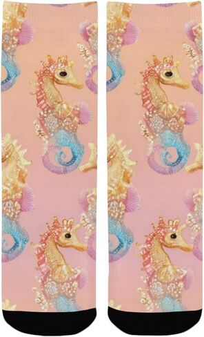 جوارب فرس البحر الوردية للمشي لمسافات طويلة - جوارب شتوية حرارية سميكة دافئة للأولاد والبنات للمدرسة، والارتداء اليومي والأنشطة الخارجية in Kuwait