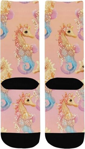 جوارب فرس البحر الوردية للمشي لمسافات طويلة - جوارب شتوية حرارية سميكة دافئة للأولاد والبنات للمدرسة، والارتداء اليومي والأنشطة الخارجية in Kuwait