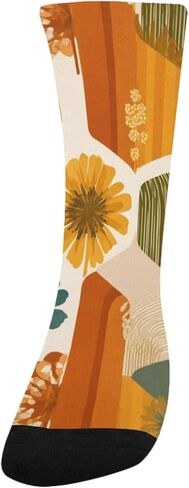 جوارب المشي لمسافات طويلة بتصميم هندسي زهري - جوارب شتوية حرارية سميكة دافئة للأطفال الصغار للأولاد والبنات للمدرسة، والارتداء اليومي والأنشطة الخارجية in Kuwait