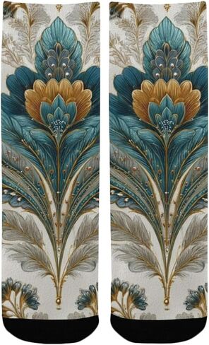 جوارب المشي لمسافات طويلة مصممة على شكل زهرة زرقاء - جوارب شتوية حرارية سميكة دافئة للأطفال الصغار للأولاد والبنات للمدرسة، والارتداء اليومي والأنشطة الخارجية in Kuwait