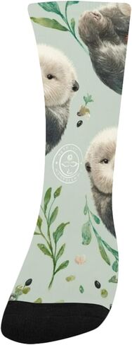 جوارب لطيفة للتنزه سيرًا على الأقدام باللون الأخضر الناعم من Otter - جوارب شتوية حرارية سميكة دافئة للأولاد والبنات للمدرسة، والارتداء اليومي والأنشطة الخارجية in Kuwait