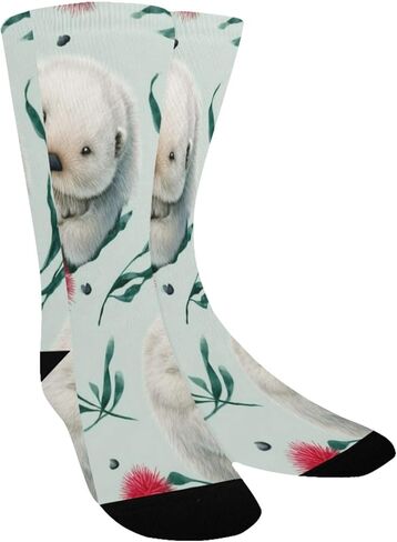 جوارب المشي لمسافات طويلة باللون الرمادي Otter Sleepy Green - جوارب شتوية حرارية سميكة دافئة للأولاد والبنات للمدرسة، والارتداء اليومي والأنشطة الخارجية in Kuwait