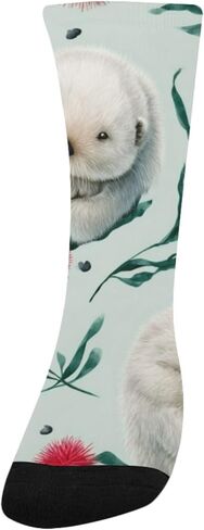 جوارب المشي لمسافات طويلة باللون الرمادي Otter Sleepy Green - جوارب شتوية حرارية سميكة دافئة للأولاد والبنات للمدرسة، والارتداء اليومي والأنشطة الخارجية in Kuwait