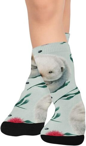 جوارب المشي لمسافات طويلة باللون الرمادي Otter Sleepy Green - جوارب شتوية حرارية سميكة دافئة للأولاد والبنات للمدرسة، والارتداء اليومي والأنشطة الخارجية in Kuwait