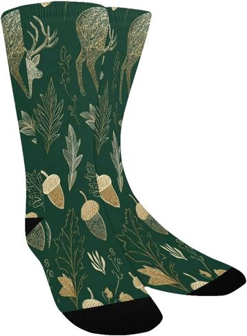 جوارب للتنزه سيرًا على الأقدام مطبوعة باللون البني من Forest Deers - جوارب شتوية حرارية سميكة دافئة للأولاد والبنات الصغار للمدرسة، والارتداء اليومي والأنشطة الخارجية in Kuwait