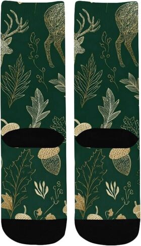 جوارب للتنزه سيرًا على الأقدام مطبوعة باللون البني من Forest Deers - جوارب شتوية حرارية سميكة دافئة للأولاد والبنات الصغار للمدرسة، والارتداء اليومي والأنشطة الخارجية in Kuwait