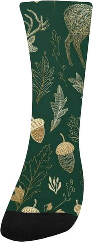 جوارب للتنزه سيرًا على الأقدام مطبوعة باللون البني من Forest Deers - جوارب شتوية حرارية سميكة دافئة للأولاد والبنات الصغار للمدرسة، والارتداء اليومي والأنشطة الخارجية in Kuwait