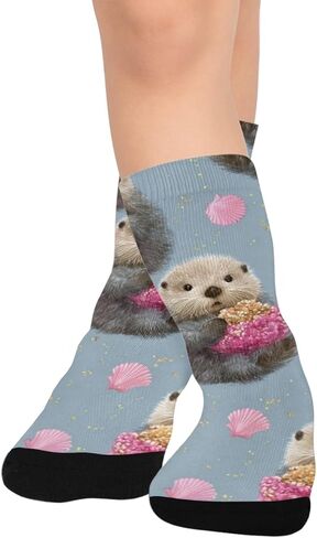 جوارب المشي لمسافات طويلة المرحة من Brown Otter - جوارب شتوية حرارية سميكة دافئة للأولاد والبنات للمدرسة، والارتداء اليومي والأنشطة الخارجية in Kuwait