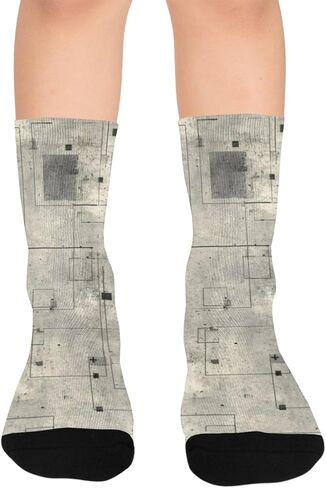 جوارب المشي لمسافات طويلة بشبكة خرسانية بسيطة - جوارب شتوية حرارية سميكة دافئة للأولاد والبنات للمدرسة، والارتداء اليومي والأنشطة الخارجية in Kuwait