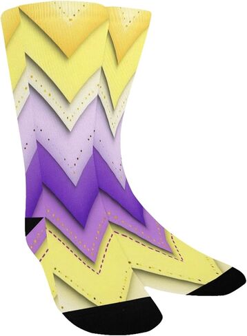 جوارب المشي لمسافات طويلة بنمط هندسي حديث - جوارب شتوية حرارية سميكة دافئة للأطفال الصغار للأولاد والبنات للمدرسة، والارتداء اليومي والأنشطة الخارجية in Kuwait