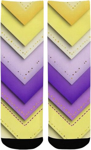 جوارب المشي لمسافات طويلة بنمط هندسي حديث - جوارب شتوية حرارية سميكة دافئة للأطفال الصغار للأولاد والبنات للمدرسة، والارتداء اليومي والأنشطة الخارجية in Kuwait