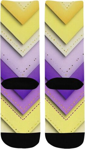 جوارب المشي لمسافات طويلة بنمط هندسي حديث - جوارب شتوية حرارية سميكة دافئة للأطفال الصغار للأولاد والبنات للمدرسة، والارتداء اليومي والأنشطة الخارجية in Kuwait