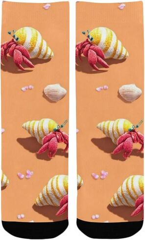 جوارب التنزه سيرًا على الأقدام من Coastal Hermit Crabs Art - جوارب شتوية حرارية سميكة دافئة للأولاد والبنات للمدرسة، والارتداء اليومي والأنشطة الخارجية in Kuwait