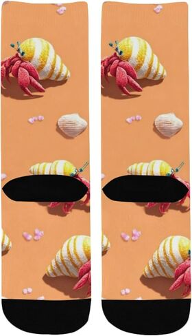 جوارب التنزه سيرًا على الأقدام من Coastal Hermit Crabs Art - جوارب شتوية حرارية سميكة دافئة للأولاد والبنات للمدرسة، والارتداء اليومي والأنشطة الخارجية in Kuwait