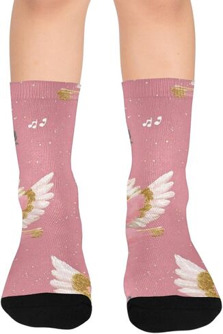 جوارب Art Pink Bird للمشي لمسافات طويلة - جوارب شتوية حرارية سميكة دافئة للأطفال الصغار للأولاد والبنات للمدرسة، والارتداء اليومي والأنشطة الخارجية in Kuwait