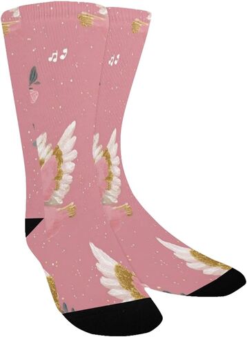 جوارب Art Pink Bird للمشي لمسافات طويلة - جوارب شتوية حرارية سميكة دافئة للأطفال الصغار للأولاد والبنات للمدرسة، والارتداء اليومي والأنشطة الخارجية in Kuwait