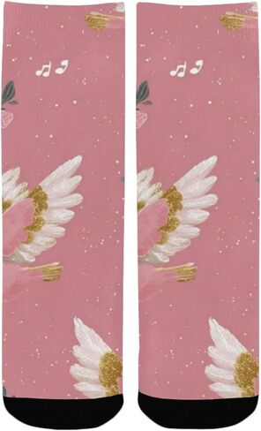 جوارب Art Pink Bird للمشي لمسافات طويلة - جوارب شتوية حرارية سميكة دافئة للأطفال الصغار للأولاد والبنات للمدرسة، والارتداء اليومي والأنشطة الخارجية in Kuwait