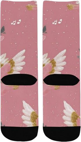 جوارب Art Pink Bird للمشي لمسافات طويلة - جوارب شتوية حرارية سميكة دافئة للأطفال الصغار للأولاد والبنات للمدرسة، والارتداء اليومي والأنشطة الخارجية in Kuwait