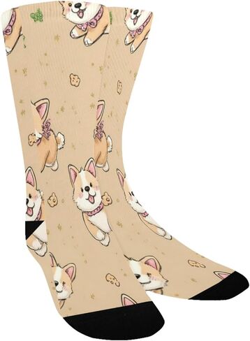 جوارب المشي لمسافات طويلة من Art Playful Corgi Brown - جوارب شتوية حرارية سميكة دافئة للأولاد والبنات للمدرسة، والارتداء اليومي والأنشطة الخارجية in Kuwait