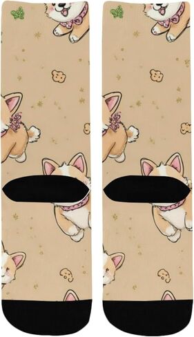 جوارب المشي لمسافات طويلة من Art Playful Corgi Brown - جوارب شتوية حرارية سميكة دافئة للأولاد والبنات للمدرسة، والارتداء اليومي والأنشطة الخارجية in Kuwait
