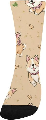 جوارب المشي لمسافات طويلة من Art Playful Corgi Brown - جوارب شتوية حرارية سميكة دافئة للأولاد والبنات للمدرسة، والارتداء اليومي والأنشطة الخارجية in Kuwait