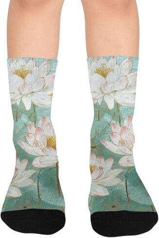 جوارب سيرين لوتس بوند آرت للمشي لمسافات طويلة - جوارب شتوية حرارية سميكة دافئة للأولاد والبنات للمدرسة، والارتداء اليومي والأنشطة الخارجية in Kuwait