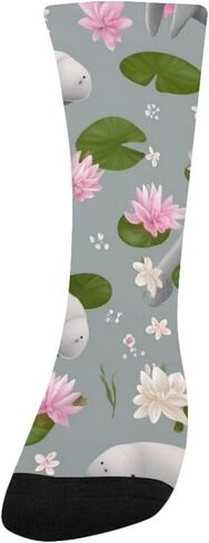 خروف البحر واللوتس الرمادي - جوارب المشي لمسافات طويلة - جوارب شتوية دافئة سميكة للأولاد والبنات للمدرسة، والارتداء اليومي والأنشطة الخارجية in Kuwait