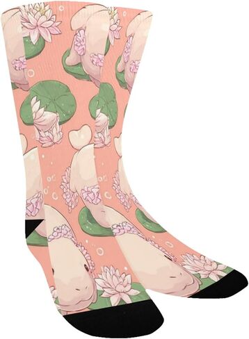 جوارب Lily Pad Hippos الوردية للمشي لمسافات طويلة - جوارب شتوية حرارية سميكة دافئة للأولاد والبنات للمدرسة، والارتداء اليومي والأنشطة الخارجية in Kuwait