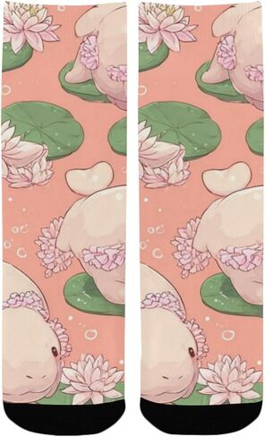 جوارب Lily Pad Hippos الوردية للمشي لمسافات طويلة - جوارب شتوية حرارية سميكة دافئة للأولاد والبنات للمدرسة، والارتداء اليومي والأنشطة الخارجية in Kuwait