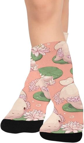 جوارب Lily Pad Hippos الوردية للمشي لمسافات طويلة - جوارب شتوية حرارية سميكة دافئة للأولاد والبنات للمدرسة، والارتداء اليومي والأنشطة الخارجية in Kuwait