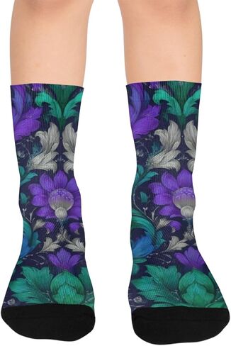 جوارب المشي لمسافات طويلة منسوجة باللون الأخضر - جوارب شتوية حرارية سميكة دافئة للأطفال الصغار للأولاد والبنات للمدرسة، والارتداء اليومي والأنشطة الخارجية in Kuwait