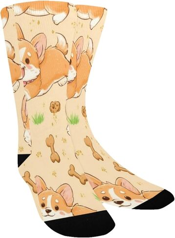 جوارب المشي لمسافات طويلة بطبعة كورجي المرحة - جوارب شتوية حرارية سميكة دافئة للأطفال الصغار للأولاد والبنات للمدرسة، والارتداء اليومي والأنشطة الخارجية in Kuwait