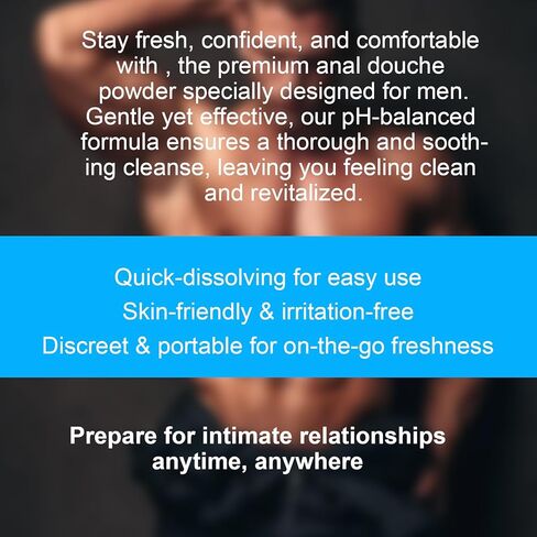 Anal Douche Powder Anal Cleaner Shower Enema nal Cleaner pH Balanced Includes rinsing Beaker and 12 Packs of Anal Douche Powder in Saudi Arabia