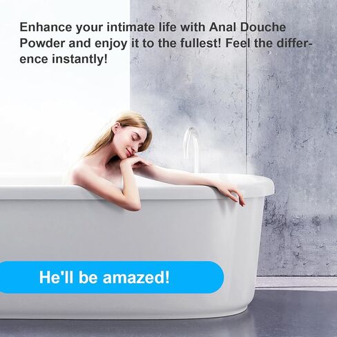 Anal Douche Powder Anal Cleaner Shower Enema nal Cleaner pH Balanced Includes rinsing Beaker and 12 Packs of Anal Douche Powder in Saudi Arabia