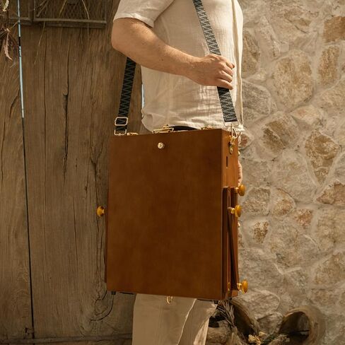 Meeden Pro Watercolor Pochade Box: Plein Air Easel للطلاء على Go - Beech Wood Art Supplies Box مع ترايبود الفولاذ المقاوم للصدأ للفنانين المحترفين in Kuwait