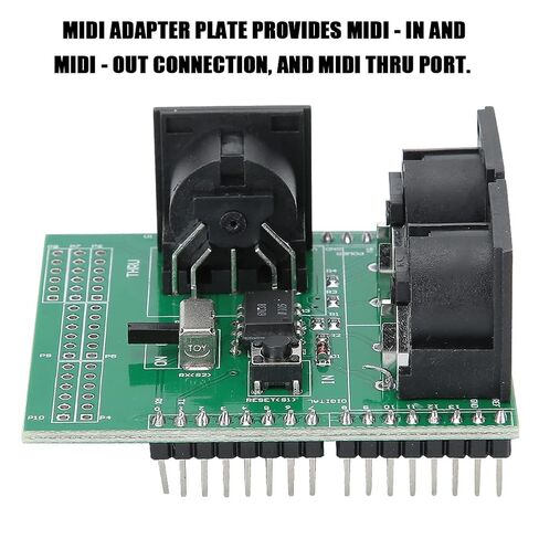 لوحة محول SUNGOOYUE MIDI، PCB أخضر، 57.4 × 53.1 مم، مع منافذ INOUTTHRU، مفتاح RUNPGM للبرمجة، متوافق مع in Saudi Arabia